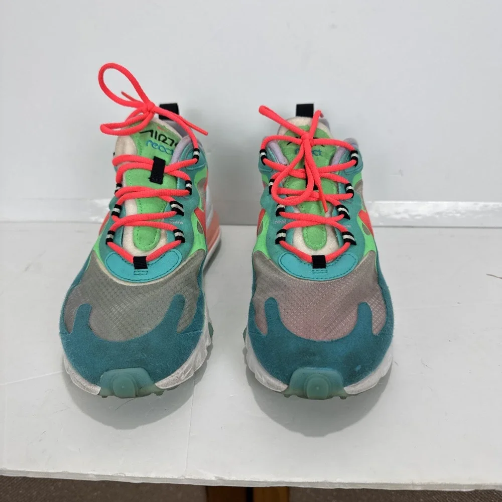 Nike Air Max 270 React‎ Electro Green Lagoon Womens Size 7.5